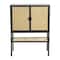 Hello Honey® 47" Boho Woven Rattan and Wood Cabinet with Doors, Shelf, and Interior Storage Compartments